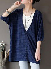 Pure Cotton V-neck Comfortable Blouse